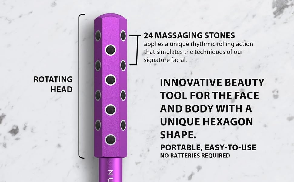 Nurse Jamie Uplift Facial Massaging Beauty Roller - Facial Massager with 24 Stones for Sculpting, Firming & Reducing Puffiness