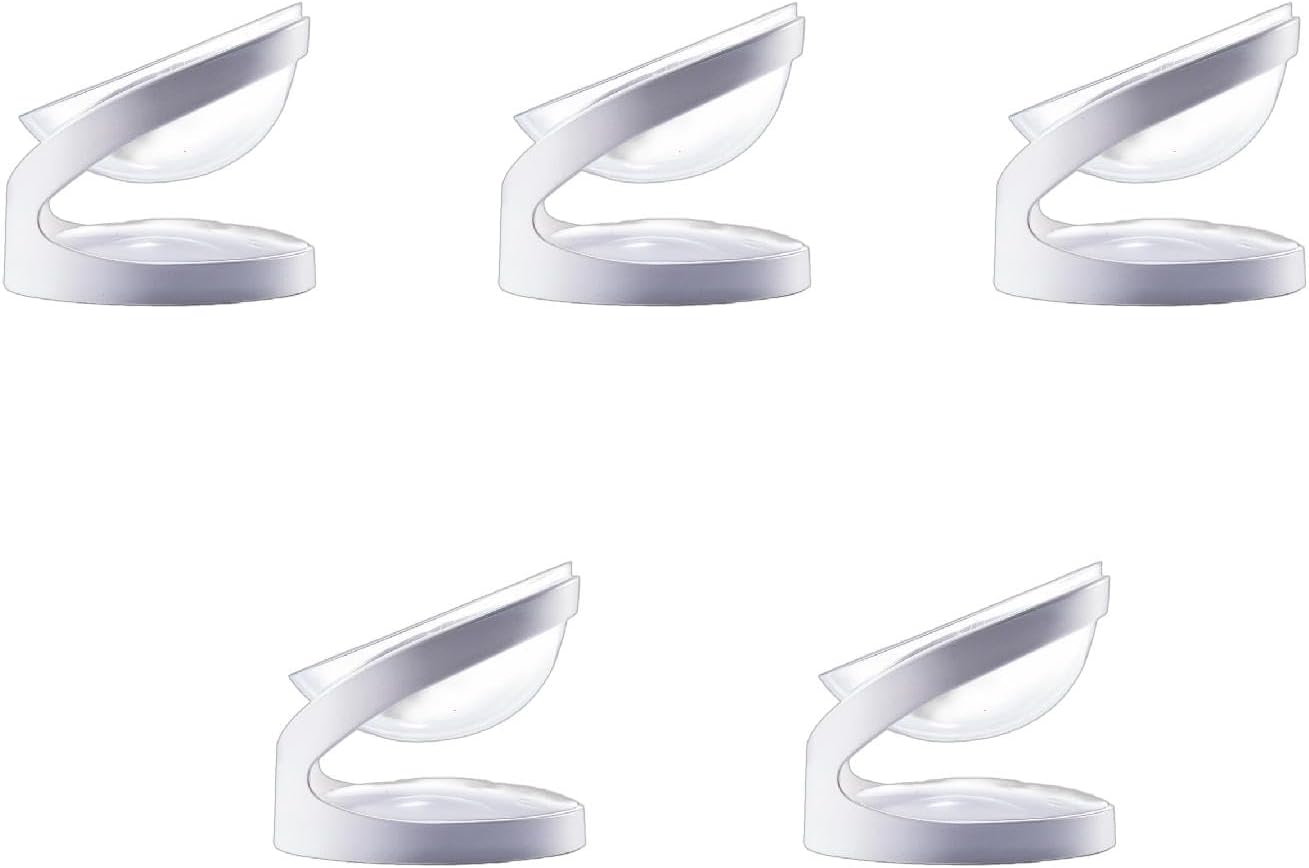 for Elevated Bowls 18° Tilted Raised Dish Clear Pet Feeding Bowl with Stand for Cats and Puppy Split Easy to Elevated Pet Feeding Station