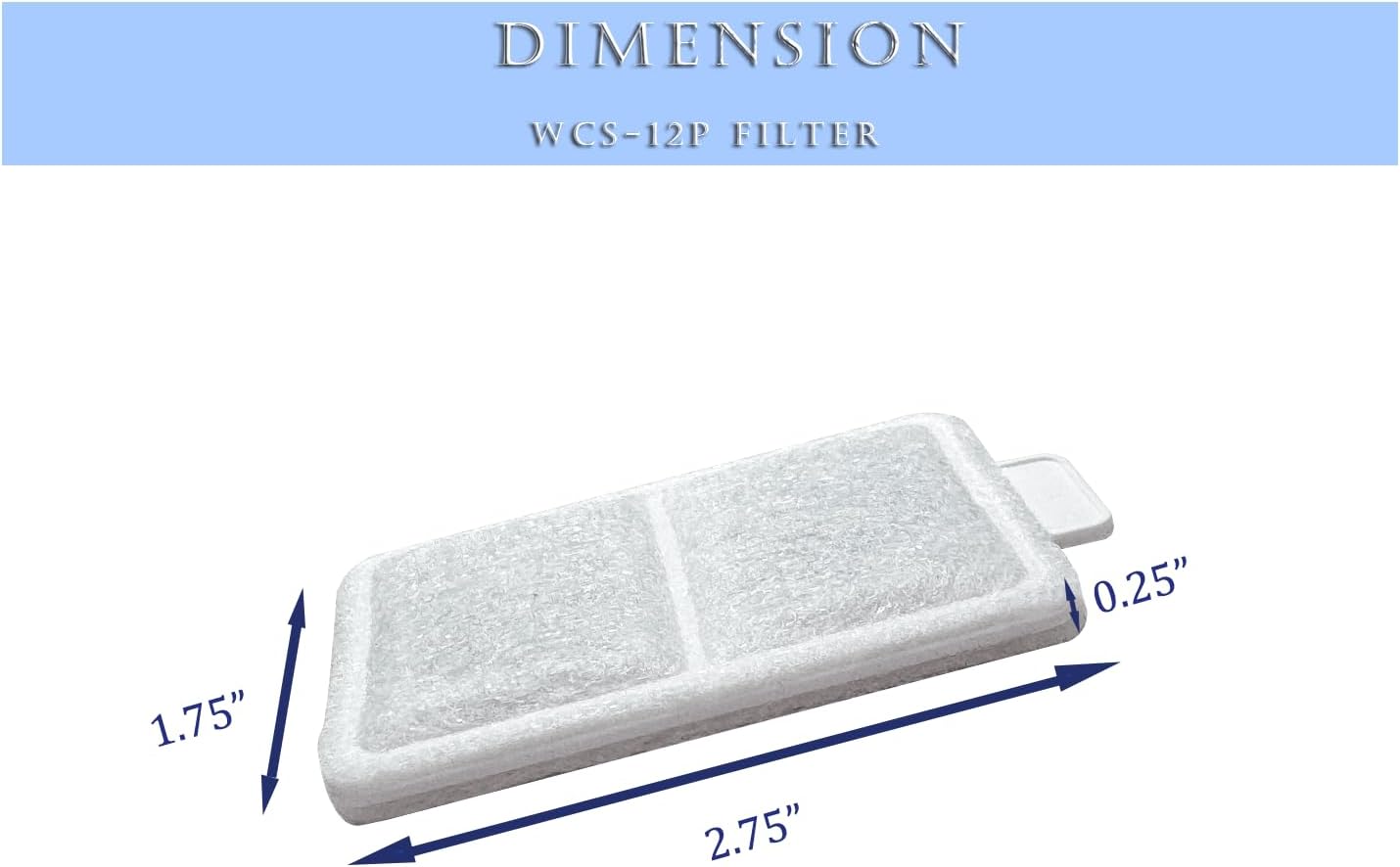 12X Small Water Activated Carbon Filter Compatible With Whisker City Automatic Pet Fountain Free-fall fountain and Corner fountain, Whisker City 50 oz (small) and 150 oz (medium)