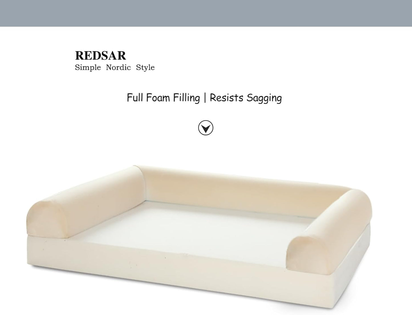 Dog Bed for Large Dogs Chew Resistant & Orthopedic, XL Size Compressible Sofa Bed with Removable Washable Cover, for Labrador, Golden Retriever, Husky, German Shepherd (Brown)