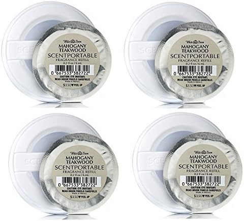 Bath & Body Works Mahogany Teakwood Scentportable Bundle of 4 Refill Discs