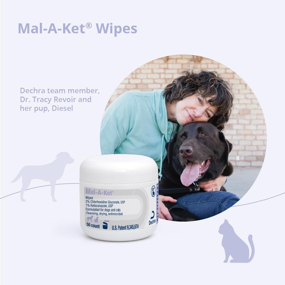Mal-A-Ket Wipes, 2.25" Round, 50 Count jar