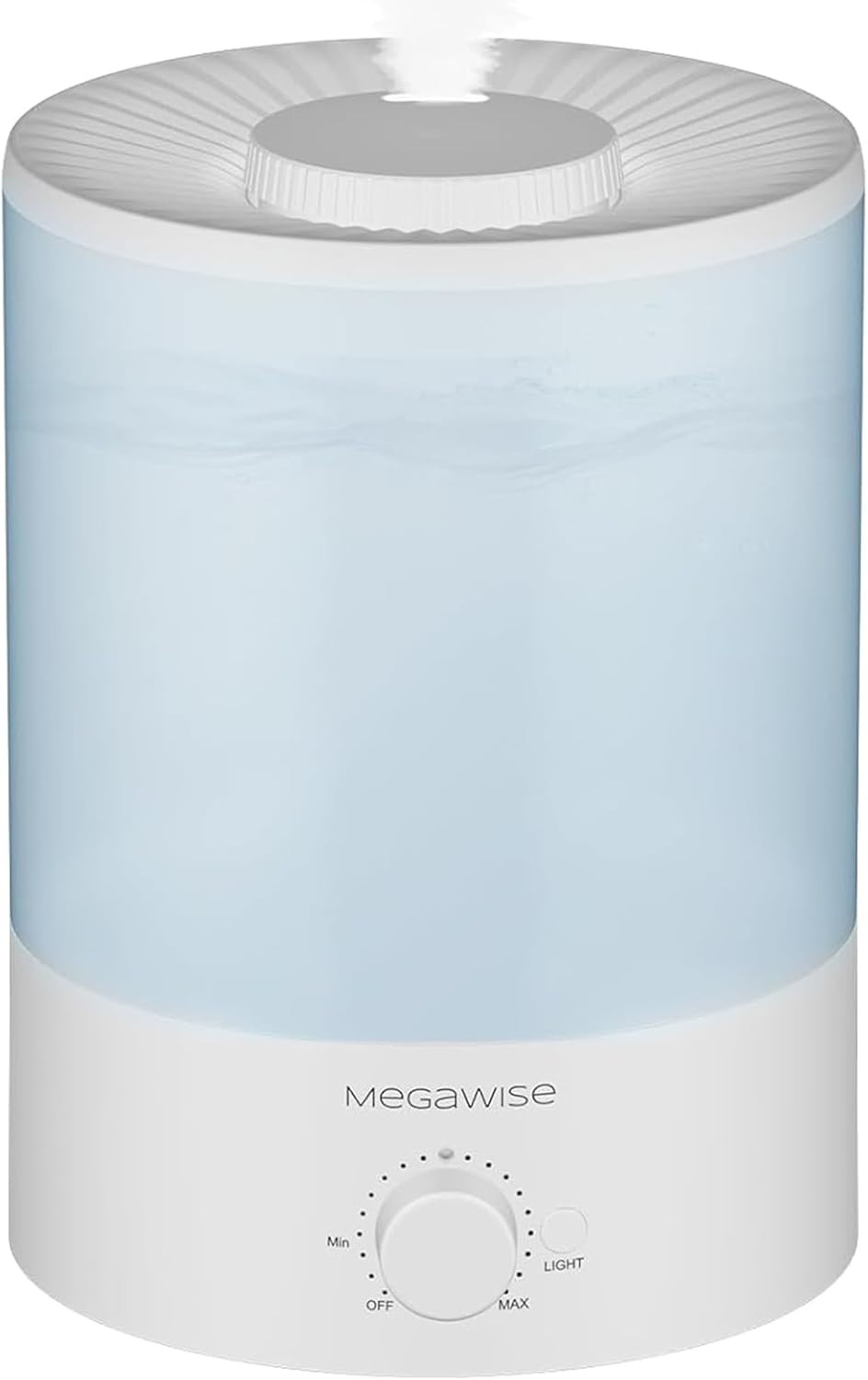 MegaWise Healthy Top-Refill Cool Mist Humidifiers for Bedroom, 24dB Ultrasonic Air Vaporizer with Water Filter for Baby [PP Material], Colorful Night Light,1 Gal Essential Oil Diffuser, Auto Shut Off