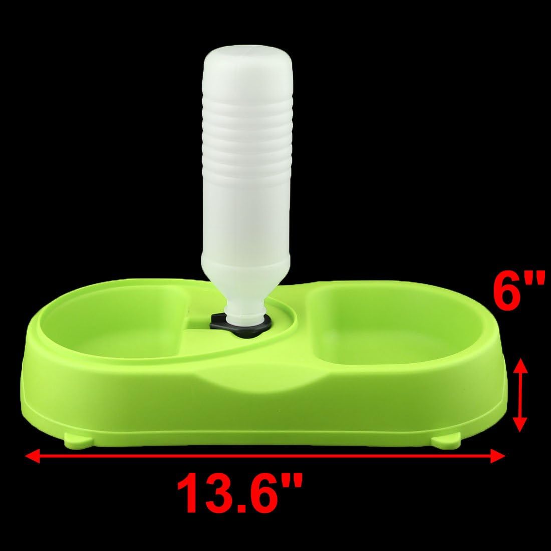 Plastic Puppy Dog Cat Pet Water Drinking Fountain Food Feeder Bowl Green (id: d9a 221 229 6ee 9eb