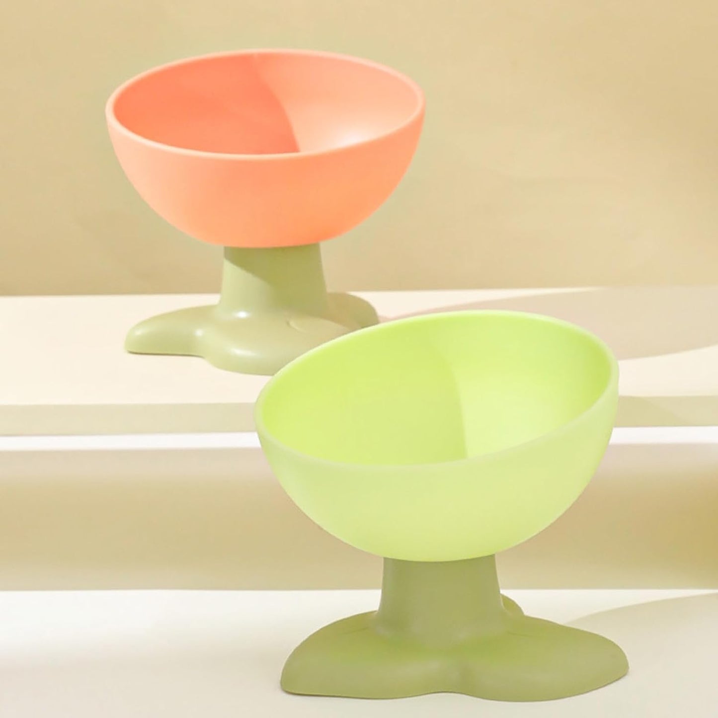 Pet Cartoon Flower Shape Bowl Enrichment Stand Art Promotes Safe Feeding Cartoon Flower Speed Elevated Bowl Food Water for Pet