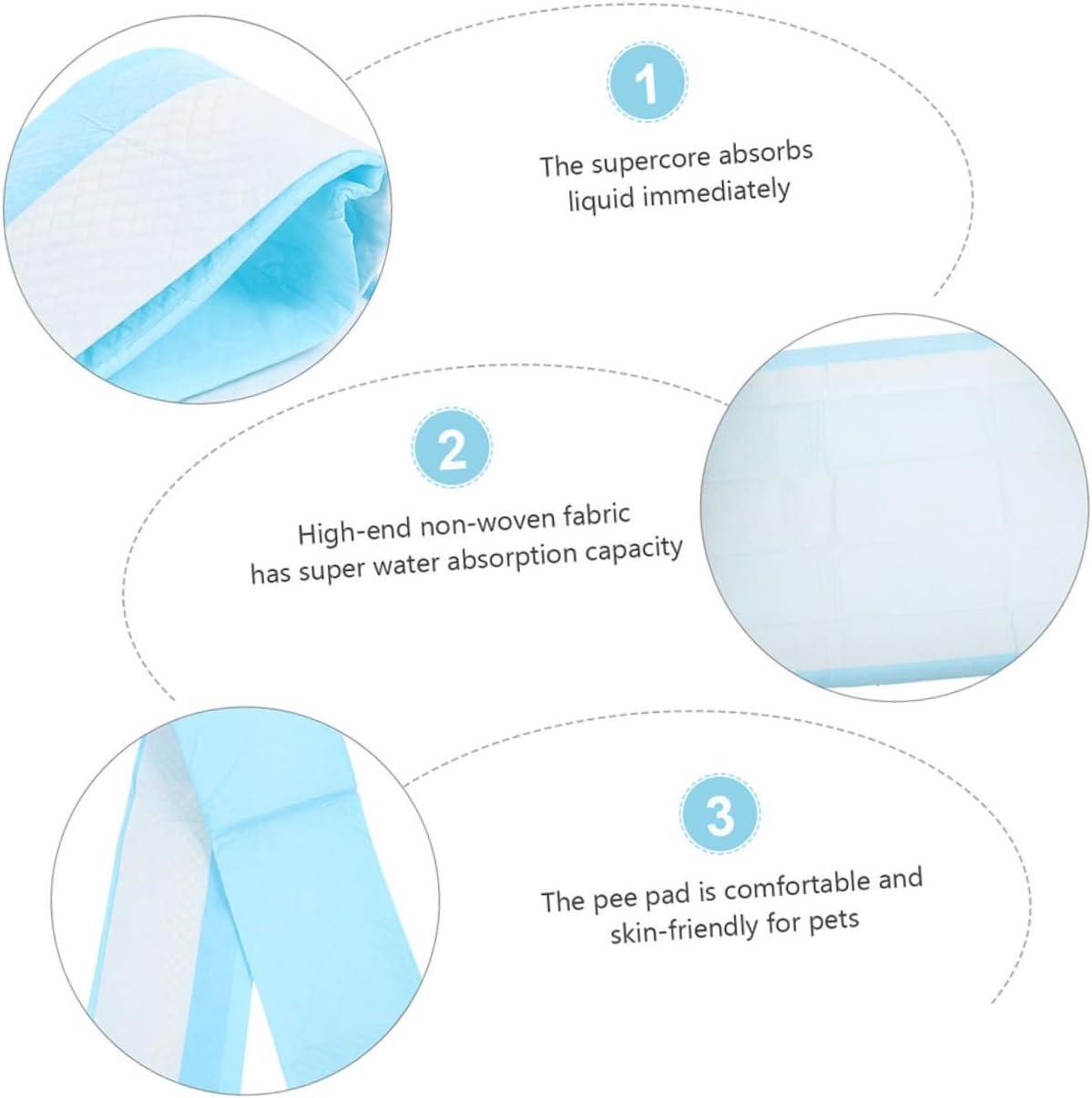 DOITOOL 40pcs Disposable Pet Training Pee Pads for Dogs and Cats Easy to Use Quick-Dry Leak Home and Outdoor Potty Training