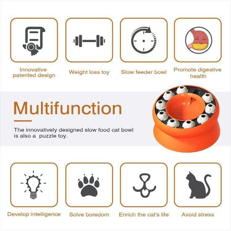 Puzzles for Cats, Cat Puzzle Feeder, Interactive Food Puzzle Toys for Indoor Cats, Mental Stimulation Puzzles for Cats