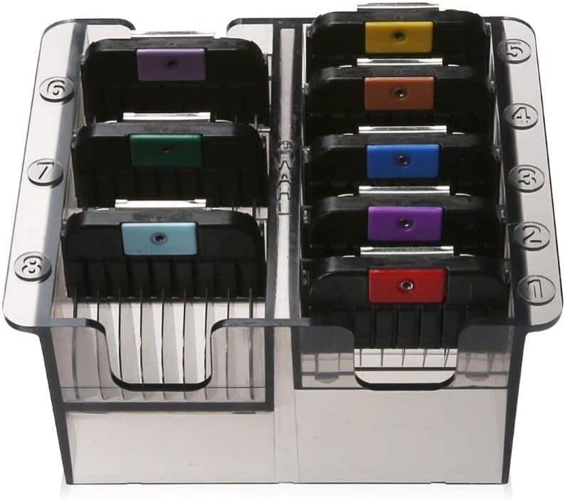 Wahl Pro Animal Stainless Steel Attachment Combs - 8 Cutting Lengths - Color-Coded Dog & Cat Clipper Guides - Animal Grooming Essentials - Snag-Free Cutting - Multicolor 2