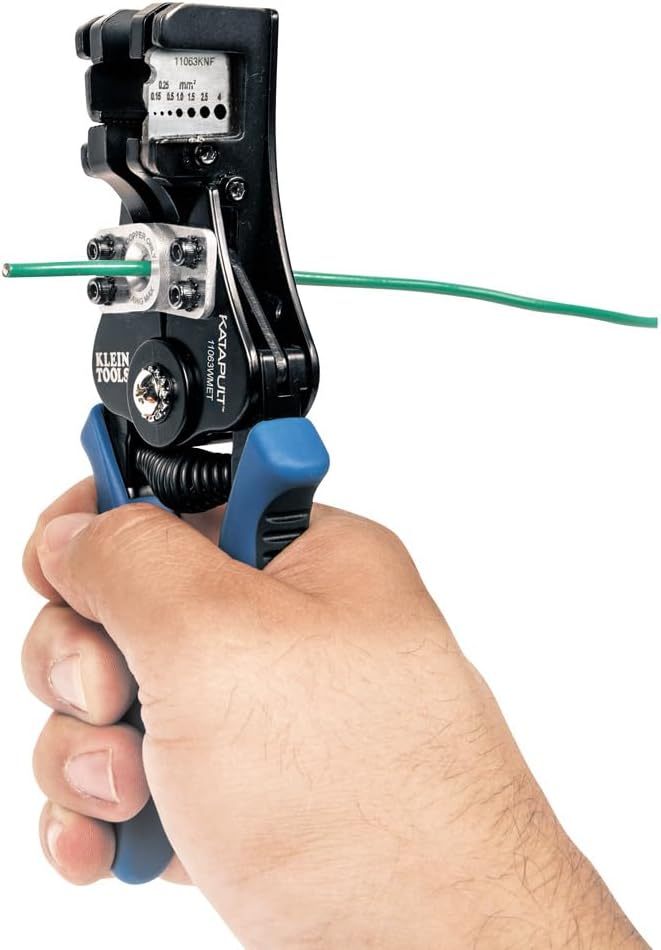 Klein Tools 11063W Wire Cutter/Stripper, Heavy Duty Automatic Tool for 8-20 AWG Solid and 10-22 AWG Stranded Electrical Wire