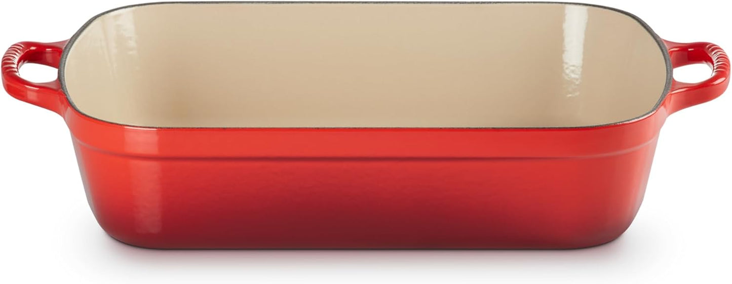 Le Creuset Enameled Cast Iron Signature Rectangular Roaster, 5.25 qt. (9.8" x 13"), Cerise