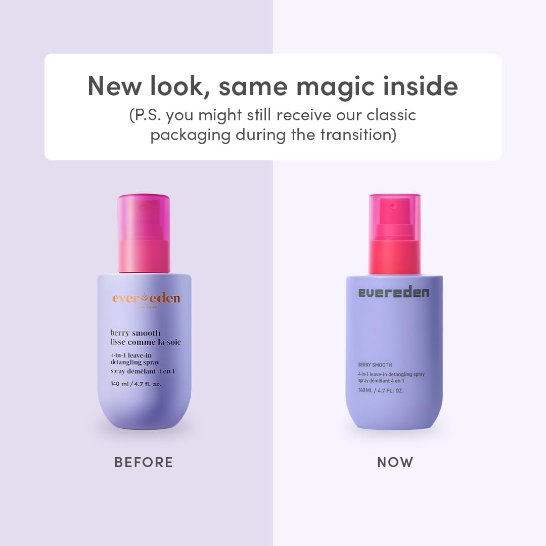 Evereden Kids Detangler Spray: 4-in-1 Leave-In Hair Spray | Detangle, Moisturize & Fight Frizz | Easily Tackle Even the Toughest Knots | Clean & Vegan All types of Hair Product for Kids