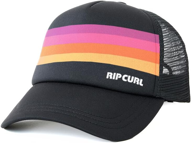 Rip Curl Unisex Adult Youth Trucker Hat with Snapback Closure and Mesh Back - Adjustable, Breathable Cap for Boys & Girls
