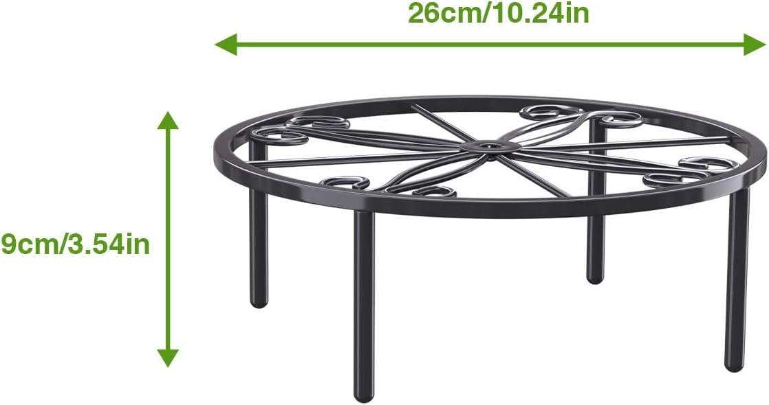 10.24IN Short Plant Stand-Heavy Duty Flower Pot Stand, Potted Plant Holder, Anti-rust Metal Plant Pot Shelf for Room Indoor and Outdoor Courtyard, Gardens.