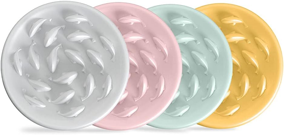 for Slow Eating Non Slip Dog Puzzle Bowl Feeder Dish Pet Bowls with Fish Pattern