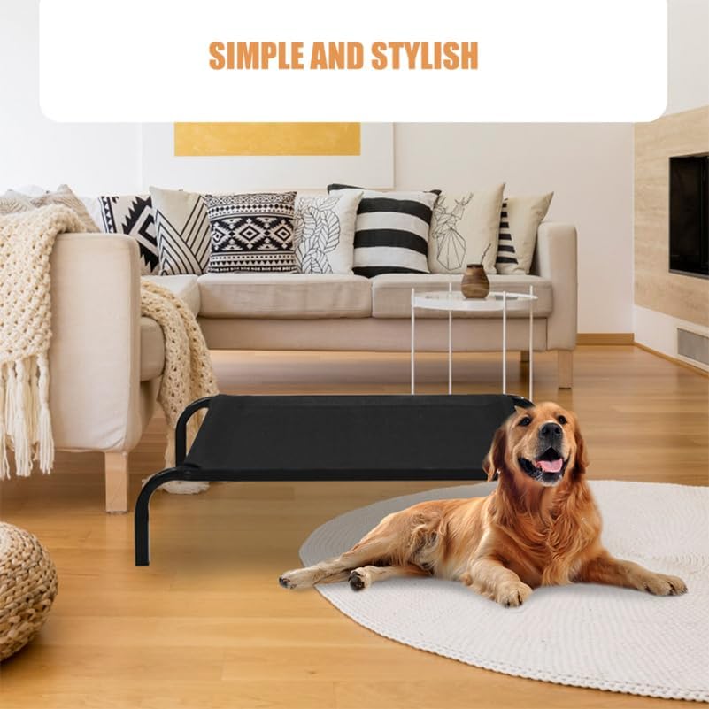 1Pc Dog Cot Replacement Cover Pet Bed Pet Product Original Elevated Heavy-Duty Breathable Cooling Mesh Center Machine Washable Indoor Outdoor Use
