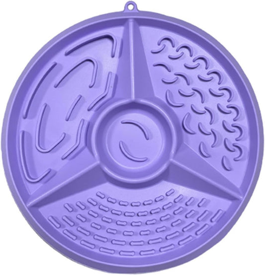 iiniim Silicone Slow Feeder for Anxious Dogs Puzzle Bowl with Suction Cups Lick Mat Design Reduces Purple One Size
