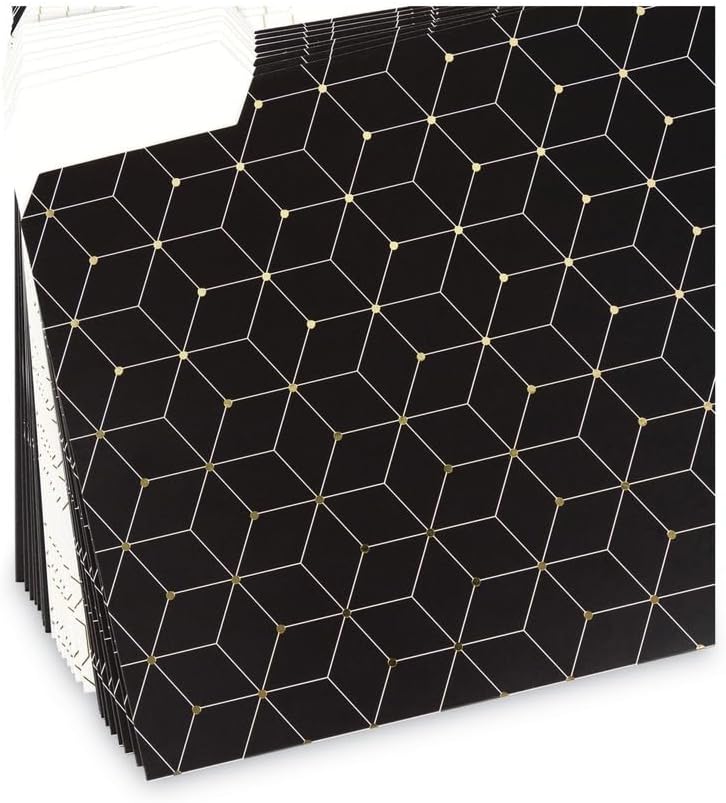 U Brands 3 Tab File Folders, Modern + Classic, 24 Count