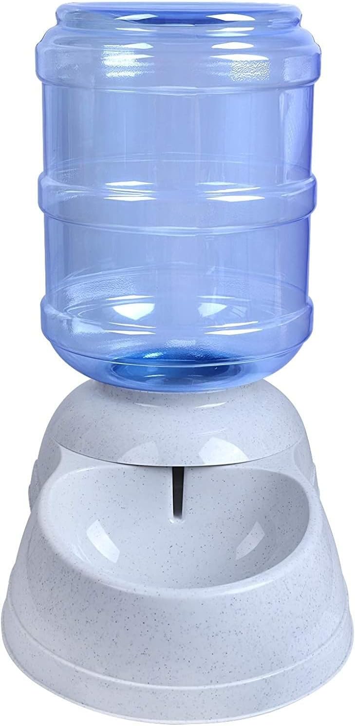 Pet Fountain Pet Water Dispenser Station Replenish Pet Waterer for Big Dog Cat Animal Automatic Gravity Water Drinking Fountain Bottle Bowl Dish Stand Pet Water Dispenser