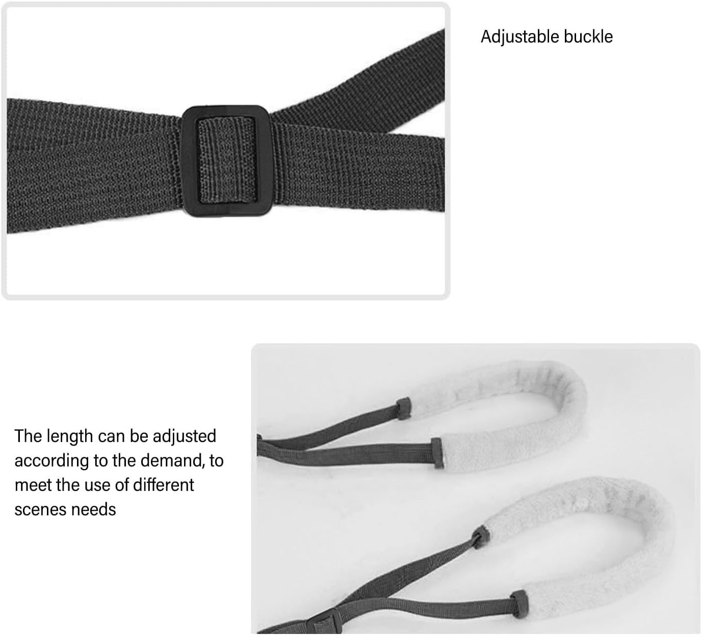 2Pcs Sling for Dogs Back Legs, Soft Dog Hind Leg Support Harness with Adjustable Buckle, Webbing Dog Support Sling, Flexible Dogs Back Leg Harness, 15.75in-27.56in, Black