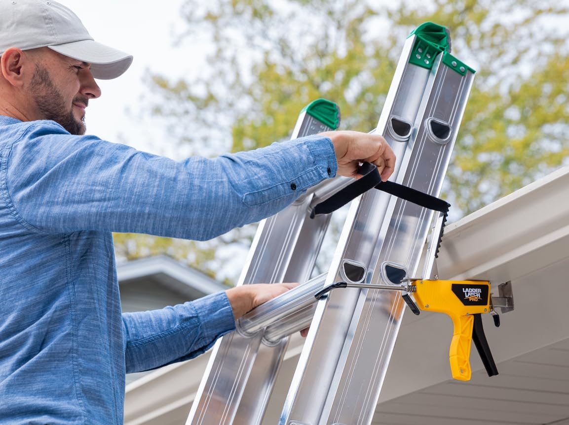 Ladder Safety Device - Lightweight, Installs in Seconds with One Hand