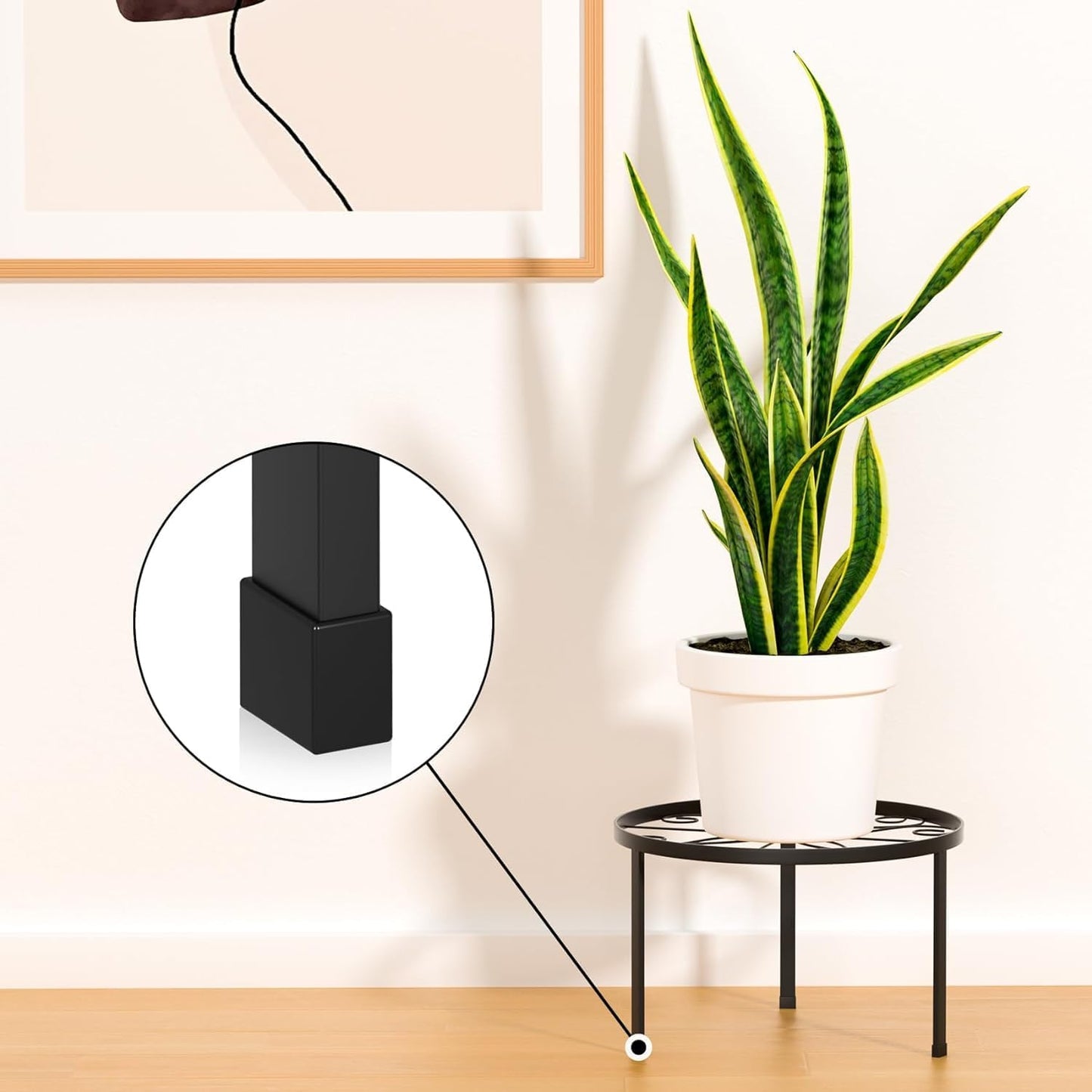 5-Pack Decent Metal Plant Stand Indoor, Assembly Free Plant Stands for Multiple Plants Outdoor, Anti-Rust Flower Display Stand, Corner Plant Shelf for Home Patio Gardening Decor (Black)