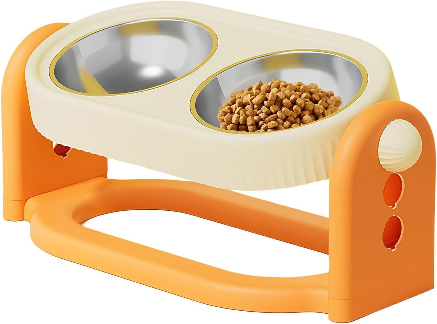 Multi Height Feeding Station, Portable Animal Meal Rack, Removable Dish with Support, Lightweight Puppy Kitten Food Water Holder, Bowl with Sleek Design, Accessory for Indoor Outdoor