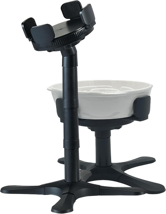 Dog Bowl Stand with Adjustable Width & Height [Stand Only], Elevated Pet Water & Food Bowl for Small, Medium & Large Pets