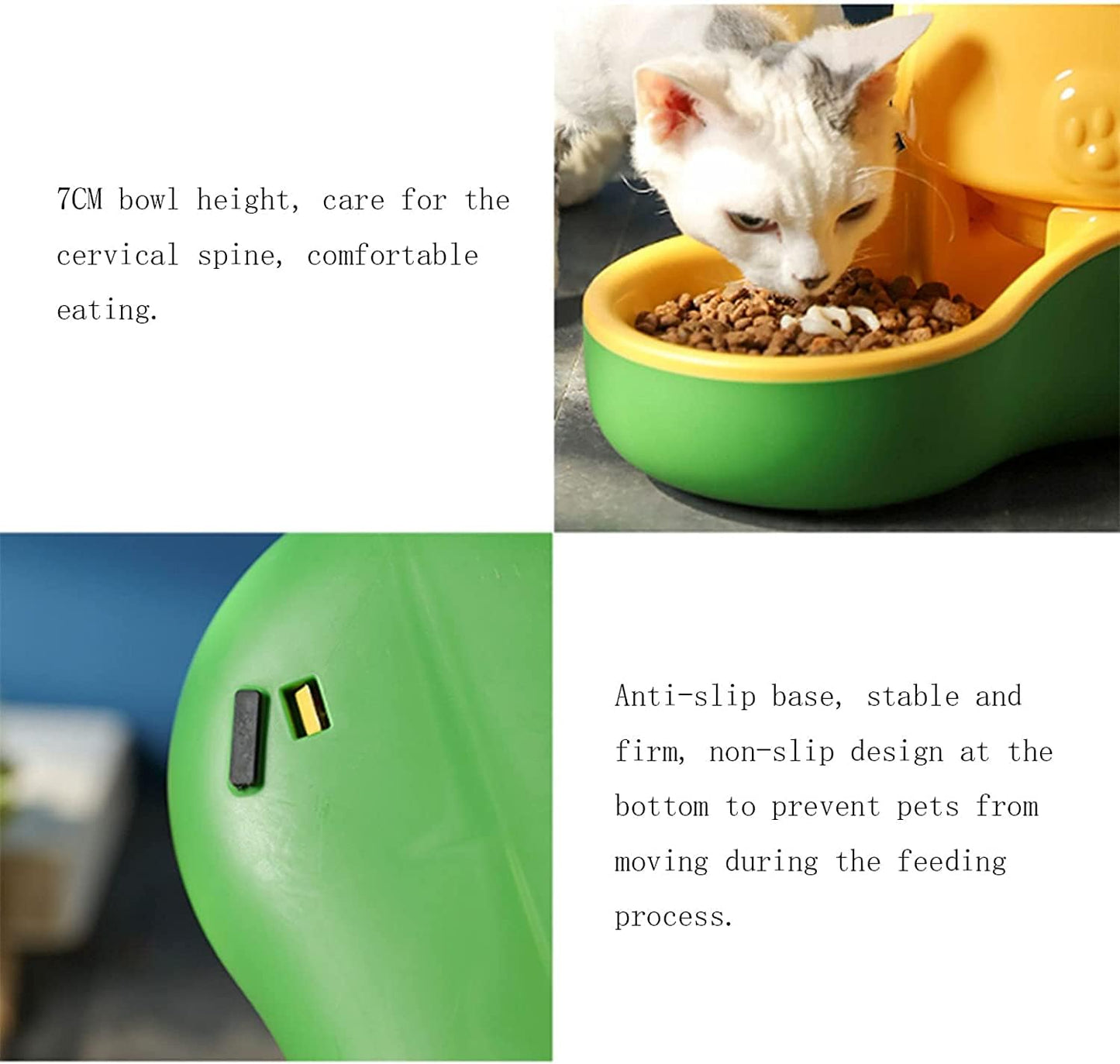Fountain 2 Pack Automatic Cat Feeder and Water Dispenser 3.2L Unplugged Feed Water Pet Supplies in Set for Small Medium Dog Pets Pet Water Dispenser