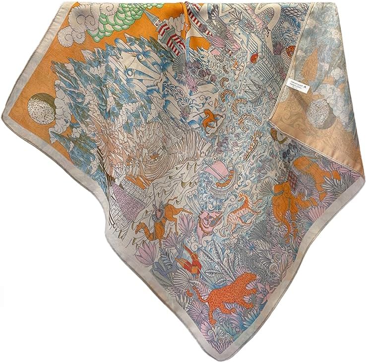 Square Scarf for Women 27x27 Inches Soft Cotton-Feel Versatile Head Wrap, Neck Scarf & Hair Accessory, Bag Charm
