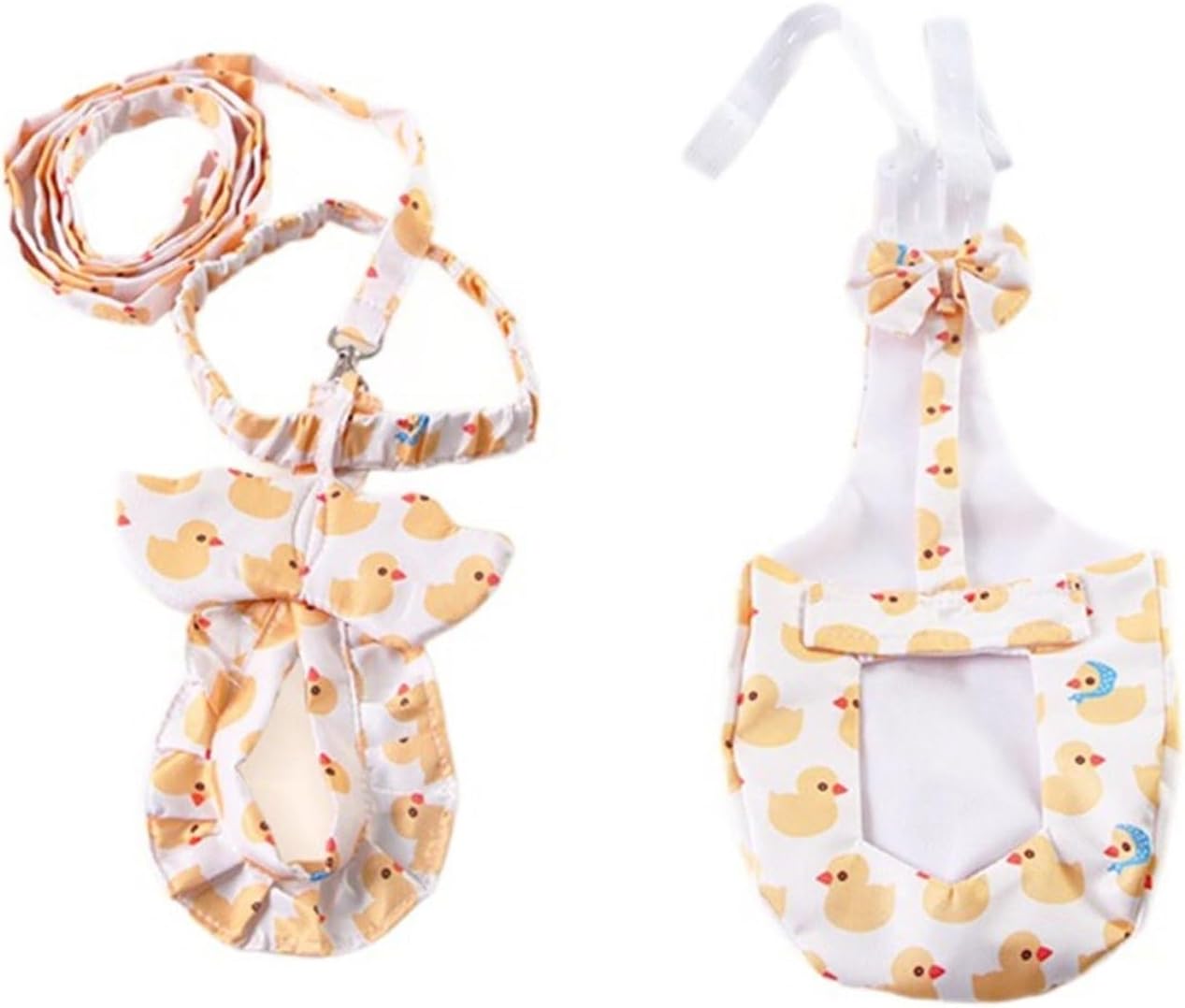 Double Pack Washable Pet Diaper with Strap Themed Leash Comforatable Scratch Proof Fabric for Training Potty Training
