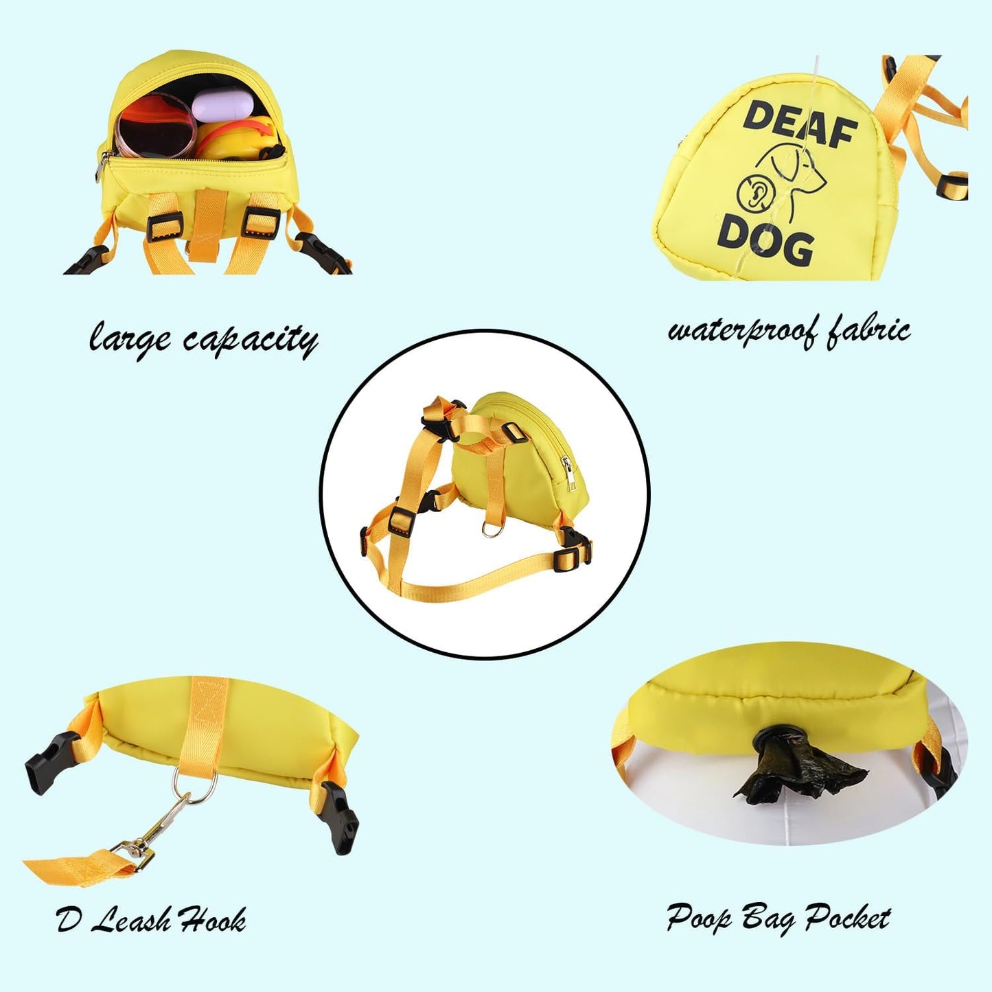 Social Anxiety Dog Travel Bag Selectively Social Do Not Pet Backpack Dog Walking Slogan Puppy Snack Storage (Selectively Social)