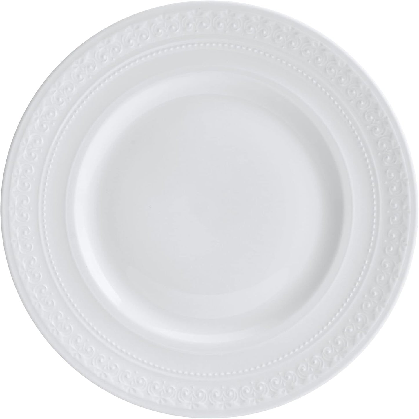 Mikasa Crown White Chip Resistant 18 Piece Dinnerware Set, Service for 6