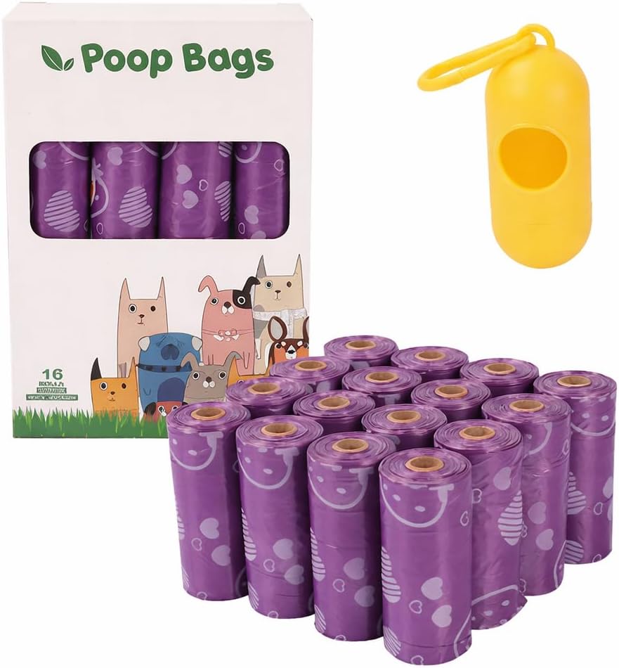 BPI Certified Compostable Dog Poop Bags 240 Count, Extra Thick Leak-Proof Pet Waste Bags, ASTM D6400 Biodegradable, 9 x 13 Inches for Small & Large Dogs