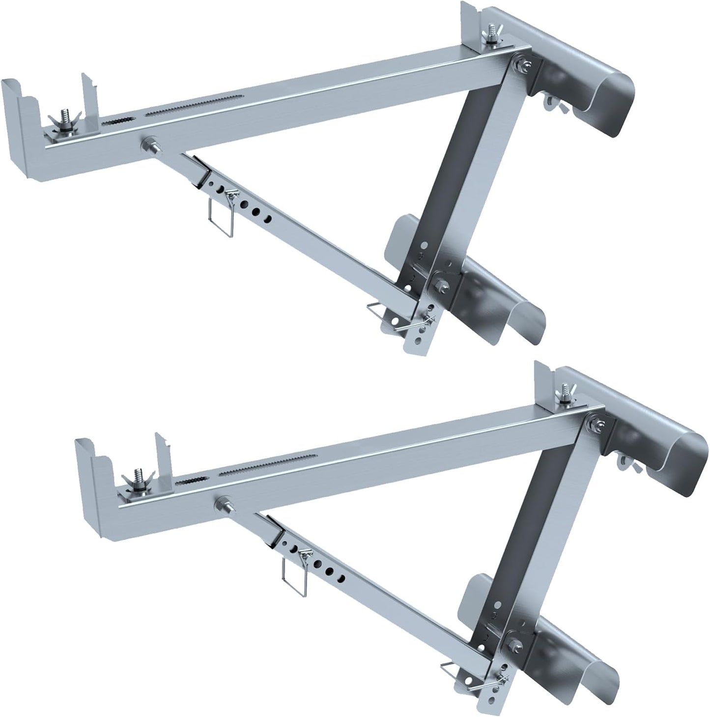 Ladder Jacks 2 Pack for Metaltech Scaffolding Platform,Two-Rung Short Body Extension Ladder Jack for Working Stage,2024 Upgrading Design & Strengthen Stability. (1 Pair)