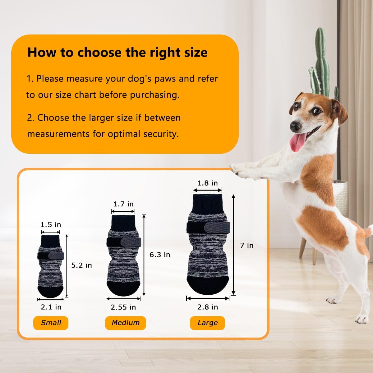 Dog Socks 20 Pack to Prevent Licking Paws, Anti Slip Dog Booties and Paw Protectors for Hardwood Floors Hot Pavement, Suitable for Small Medium Large Senior Dogs - Size Small