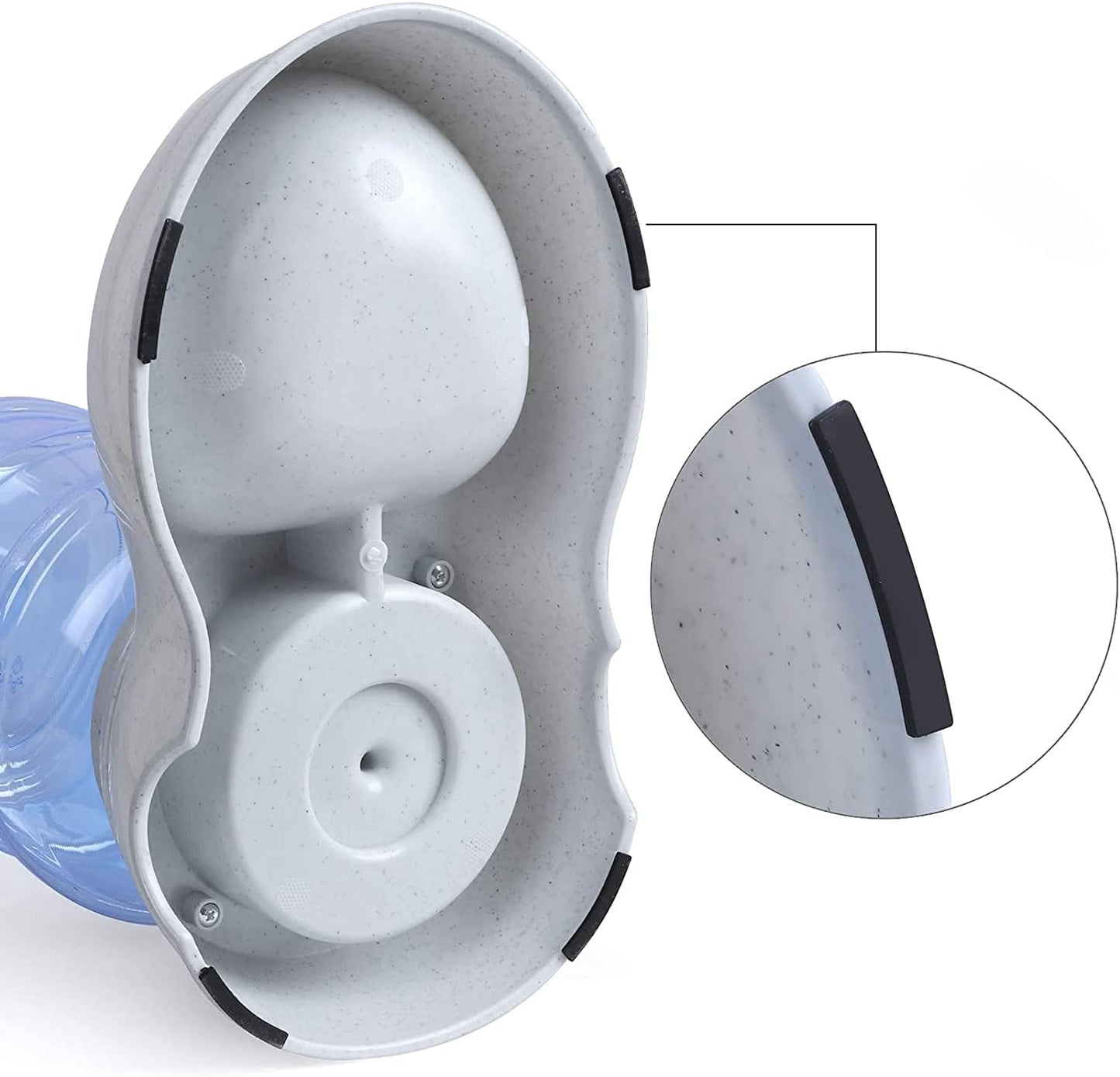 Fountain Pet Water Dispenser Station Replenish Pet Waterer for Dog Cat Animal Automatic Gravity Water Drinking Fountain Bottle Bowl Dish Stand Pet Water Dispenser