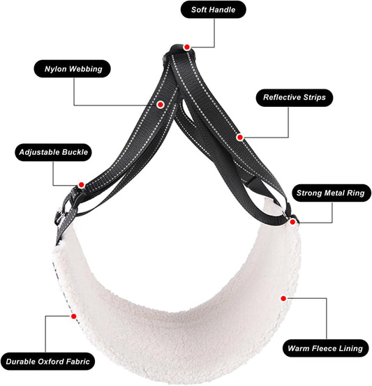 FEimaX Portable Dog Sling for Back Legs Adjustable Harness for Dogs Hind Leg Support Soft Lift Support and Rehab Harness for Weak Rear Legs Help Injured Disabled and After Surgery Dogs Small to Large