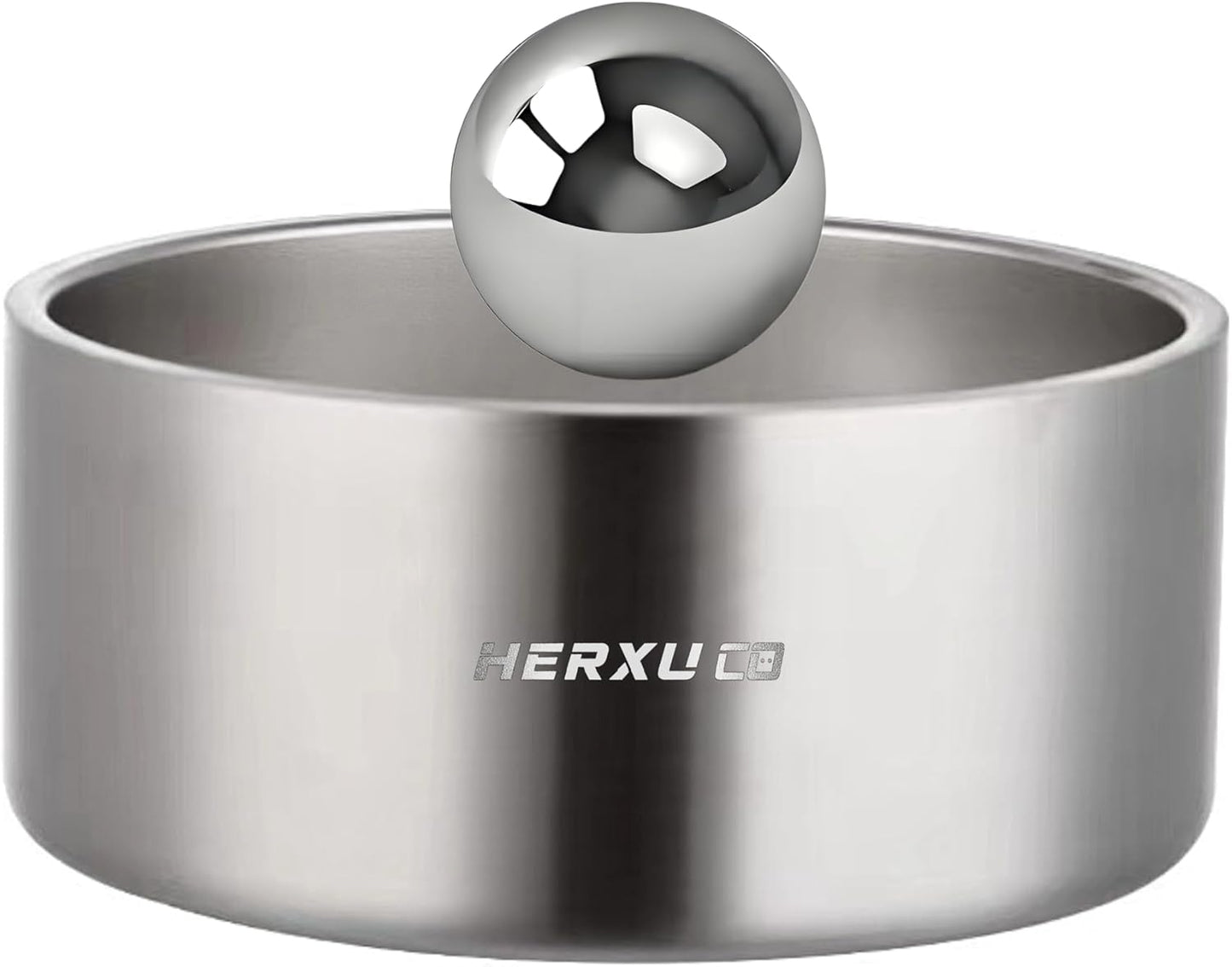 SUS304 Stainless Steel Dog Food Slow Feeder Ball - 2.5in - Slows Fast Eating, Prevents Choking, Bloating & Obesity - Fun Feeding for All Dogs - Durable, Smooth & High Adaptability (Small 2.5Inch)