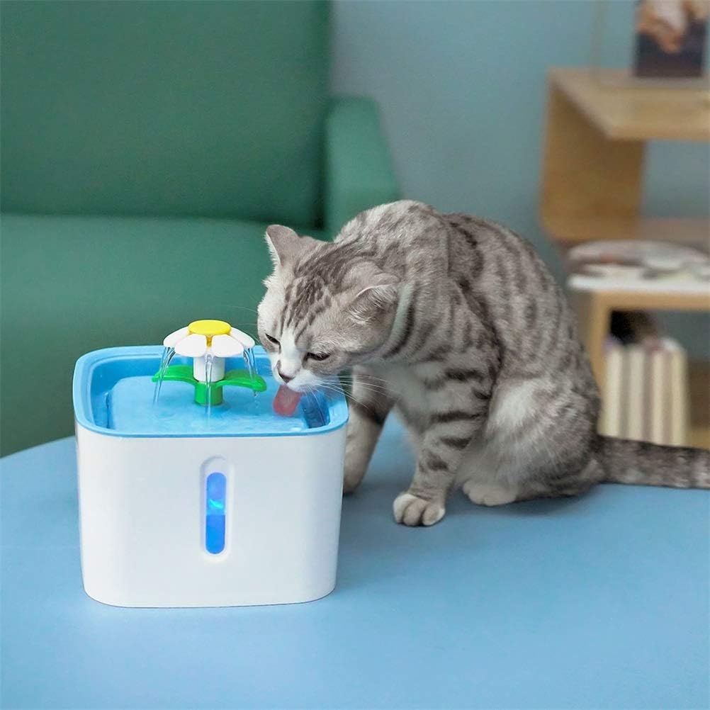 2.5L Automatic Pet Feeder for Cats and Dogs Pig Water Dispenser Electric Water Bowl Dog Water Fountain with LED (Size : Only Filter) (USB)