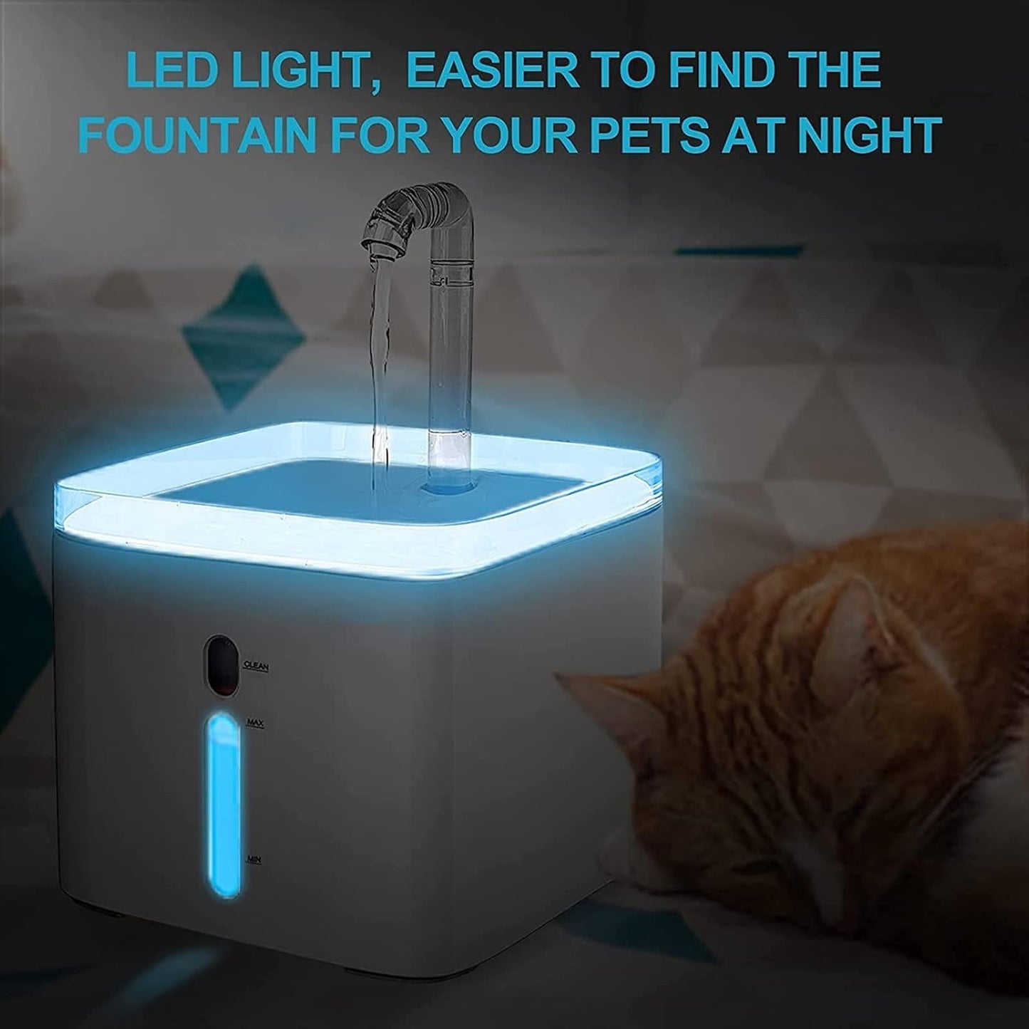 Fountain Cat Dog Water Fountain, 2.5L Pet Drinking Fountain for Cats Dogs, Automatic Fountain Dispenser Pet Water Dispenser (Color : 2.5L Fountain)