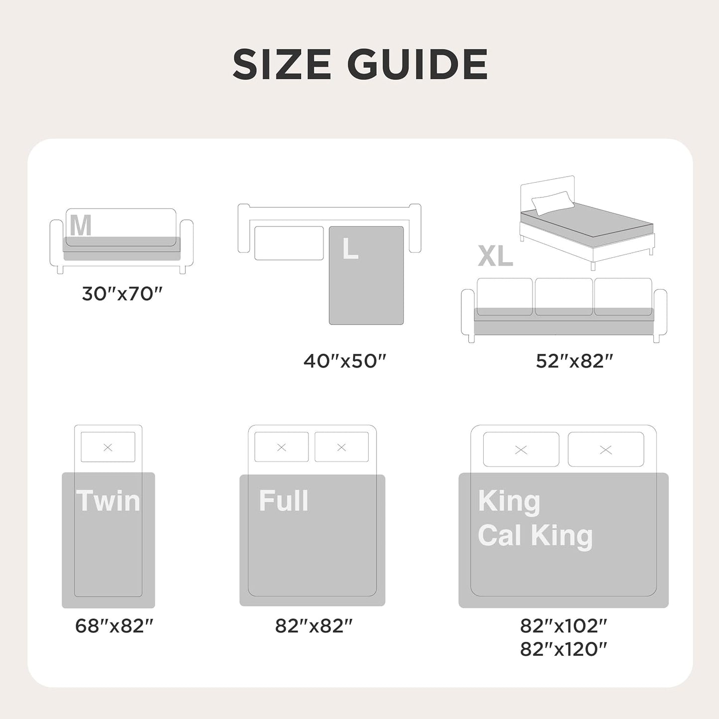 Bedsure Waterproof Bed Cover for Dogs Washable - Waterproof Blanket for Full Bed Couch Sofa Cozy, Lightweight Furniture Protector for Pet Cat Quick Drying, Ash Grey, 82x82IN