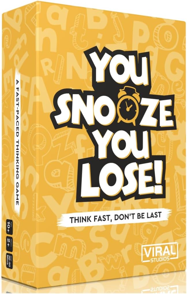 Viral Studios You Snooze You Lose – Fast-Paced Word Party Game for Teens & Adults | 200 Hilarious Matching Cards for Game Nights, Parties & Family Fun Ages 15+