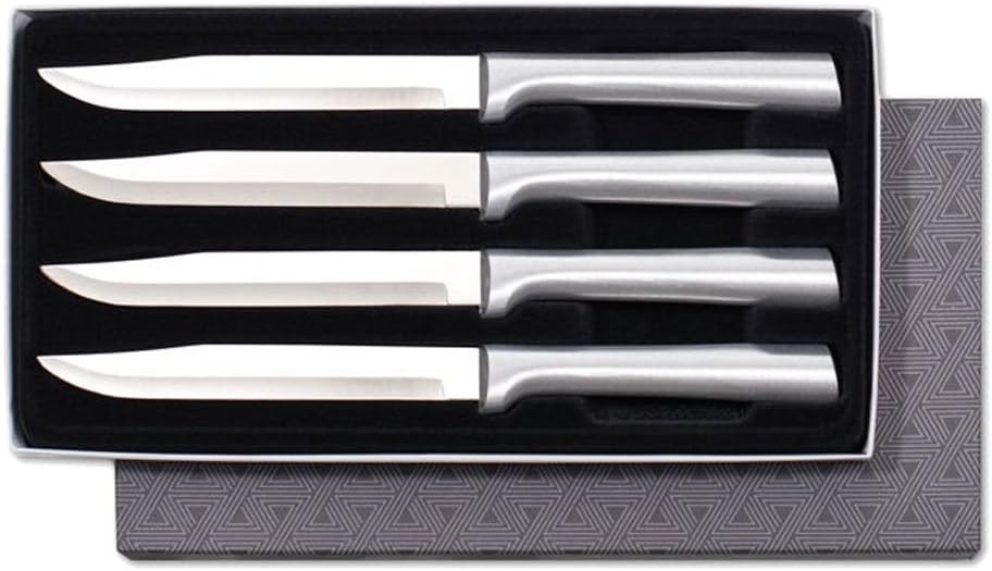 Rada Cutlery Four Utility/Steak Knives Gift Set (S55), 4-Piece Knife Set, Stainless Steel Blades, Silver Handle