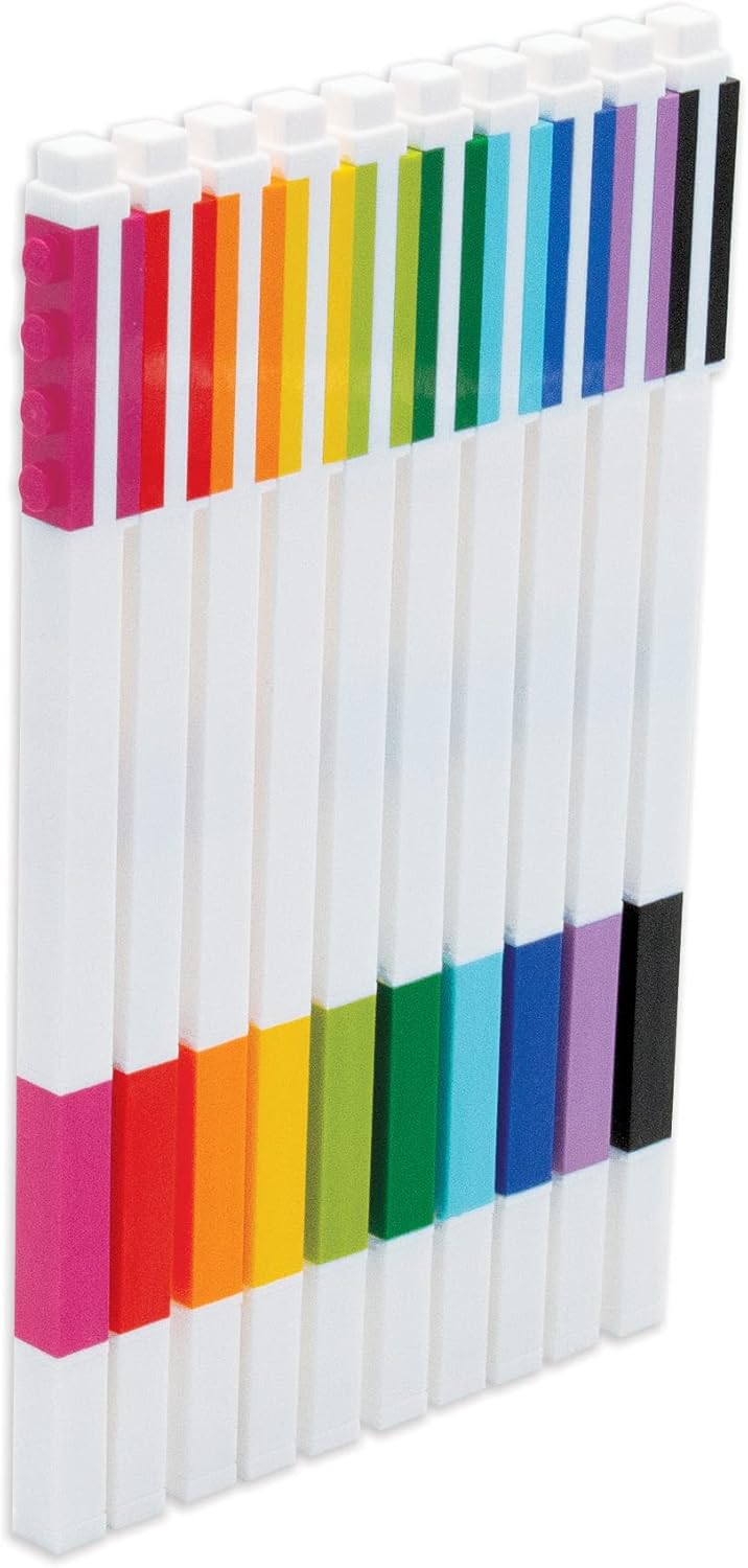 IQ LEGO Stationery 10 Pack Gel Pens (53100), Ages 6+, includes 10 gel pens