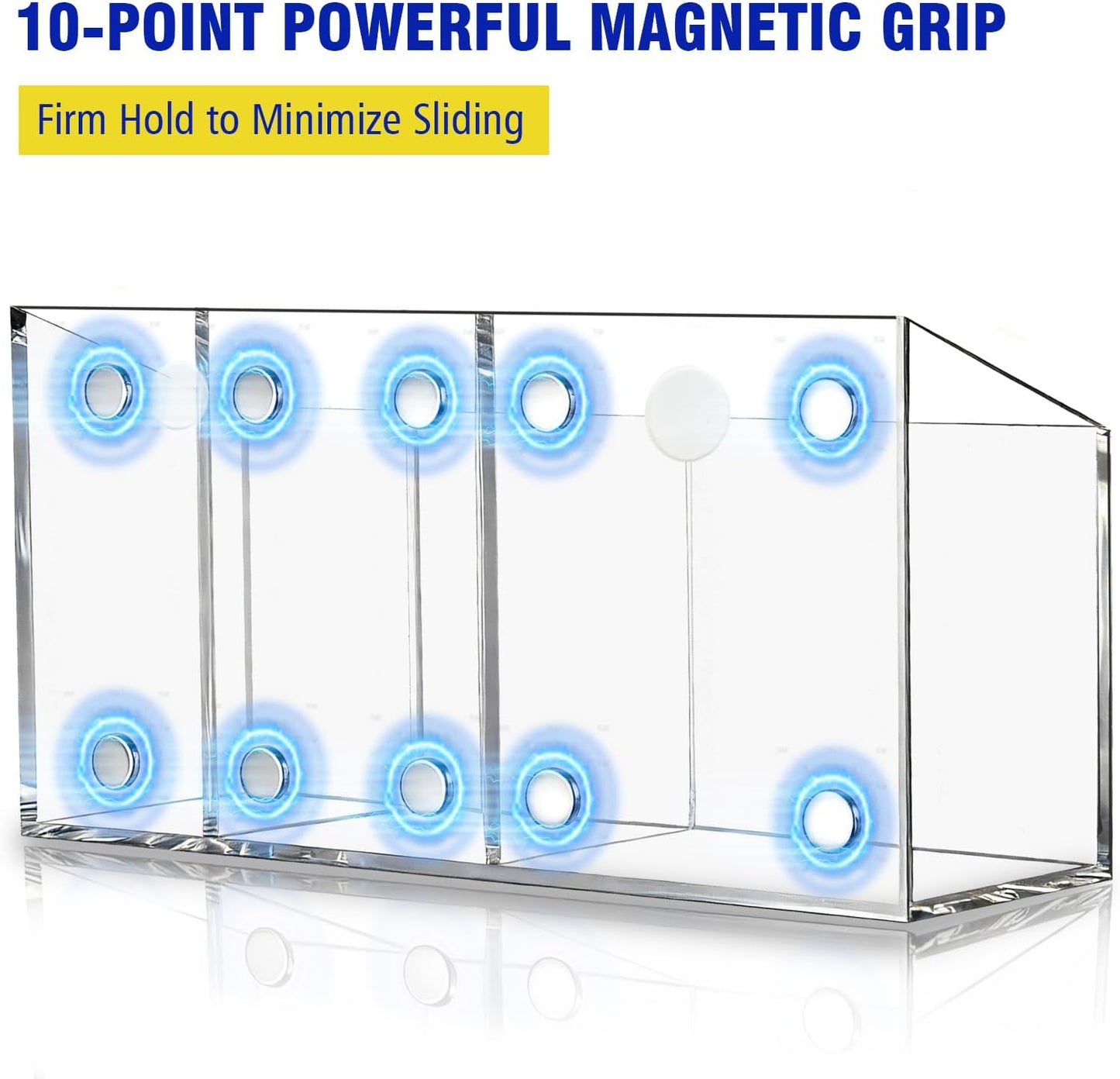 Magnetic Dry Erase Marker Holder for Whiteboard, Anti-slip Magnet Pen Holder for Fridge Refrigeator, Acrylic Pencil Holder for Classroom Teacher, Office Desk Accessories, Locker Organizer
