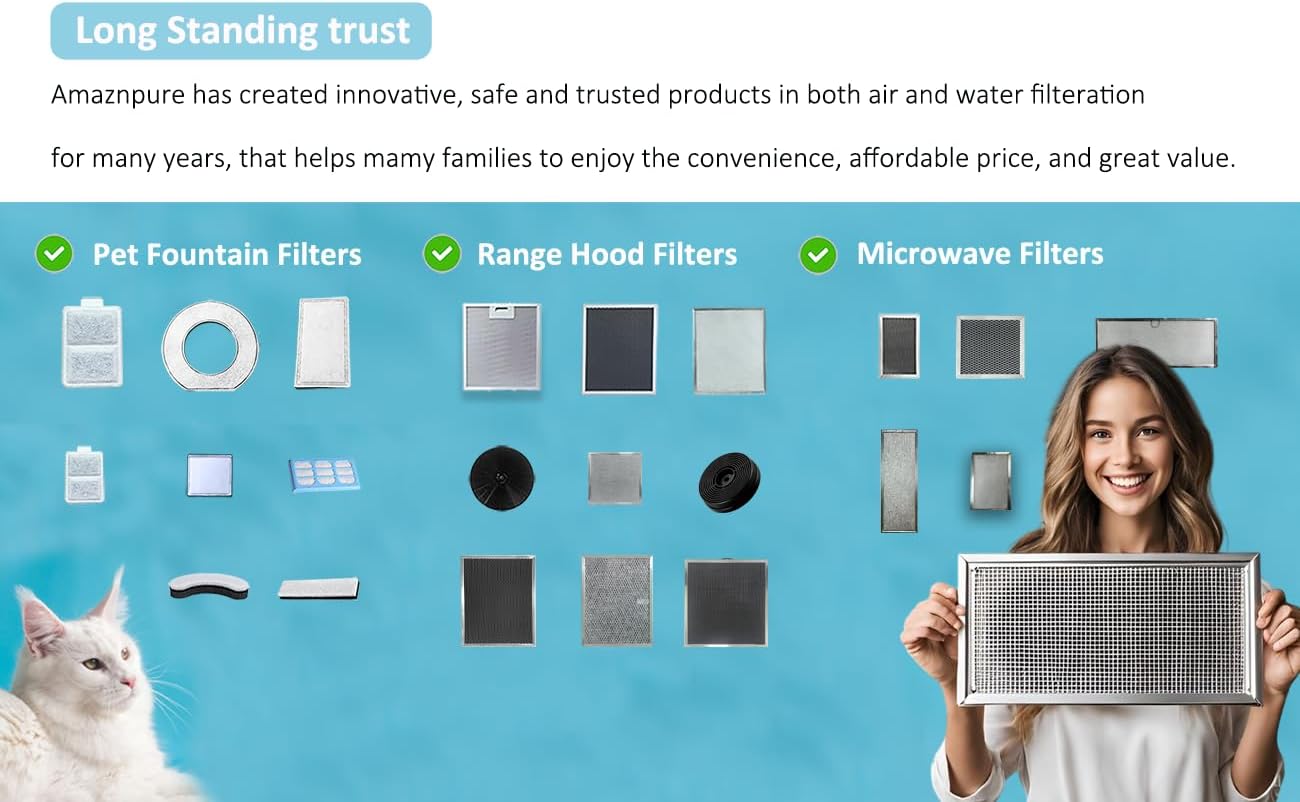 12 pack Raindrop Plastic Fountain Charcoal Filters compatible with Pioneer pet fountain filters Harmony Pawslife Plastic Fountains #3003#6024#3040#6029#6028#6005#6031