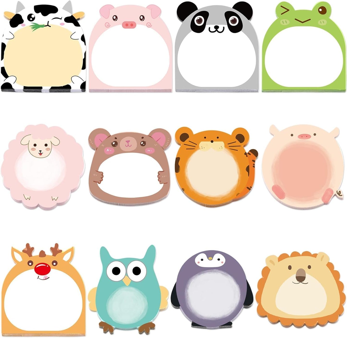 Fancy Land 24 Pads Cute Sticky Notes Animal Sticky Notes for Teachers Classrooms 720 Sheets Memo Pads Page Markers Flags Teacher Appreciation Administrative Professional Day Gift Home Office Supplies