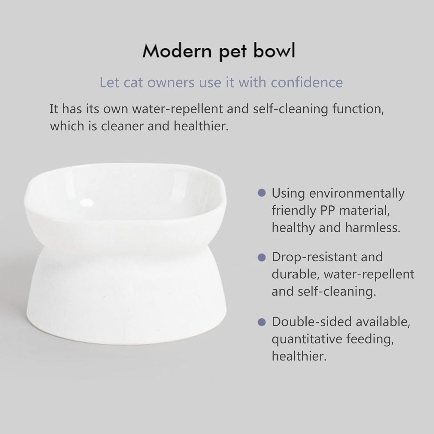 Cats Bowl Food Bowls Non Slip Dog Dish Pet Food Stress Relief Puppy Feeder Bowl with 10° Raised Stand Pet Feeding for for Dogs Elevated