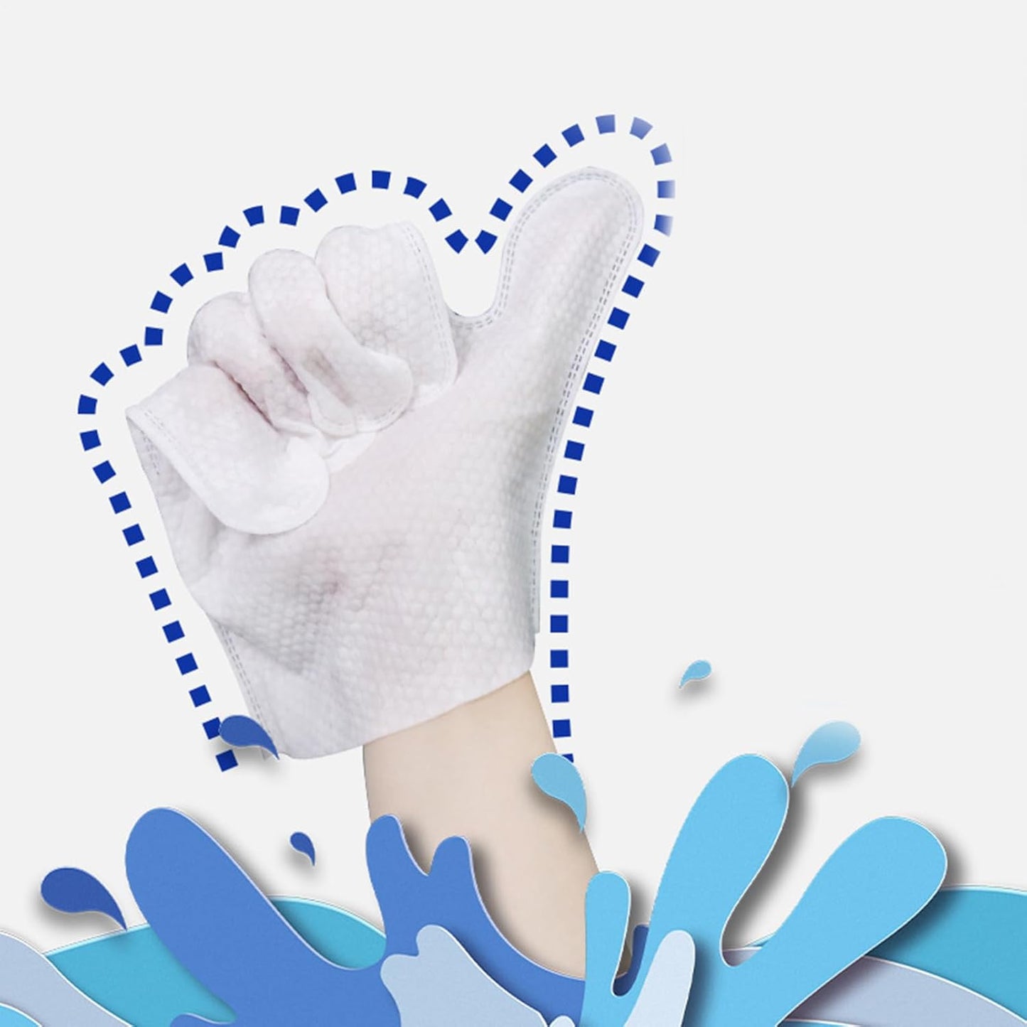 Cat Washing Gloves | Soft Gentle Deodorizing - Pet Cleaning Gloves Grooming Wipes | for Puppy Kitten Medium Large Breed Home Bathroom Shower Bathing Washing