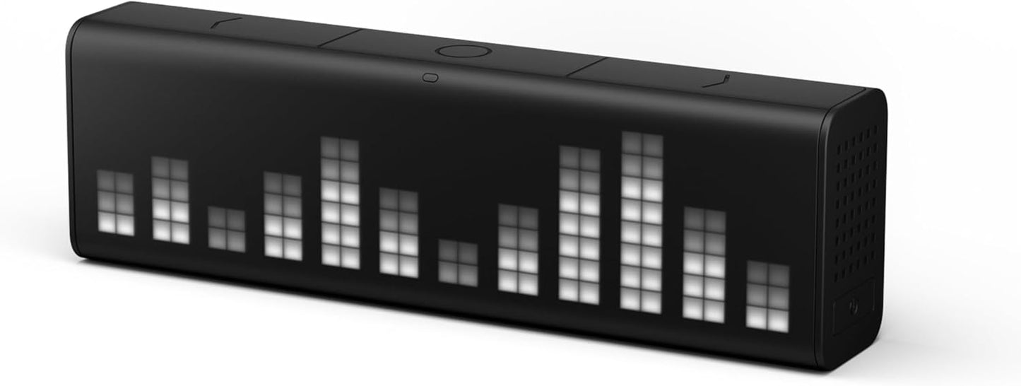 LaMetric TIME Wi-Fi Clock for Smart Home - Social Media Counter - Cinema Lightbox - Digital Alarm Clock with Weather - Retro Pixel Art Bluetooth Speaker with 37x8 LED Display